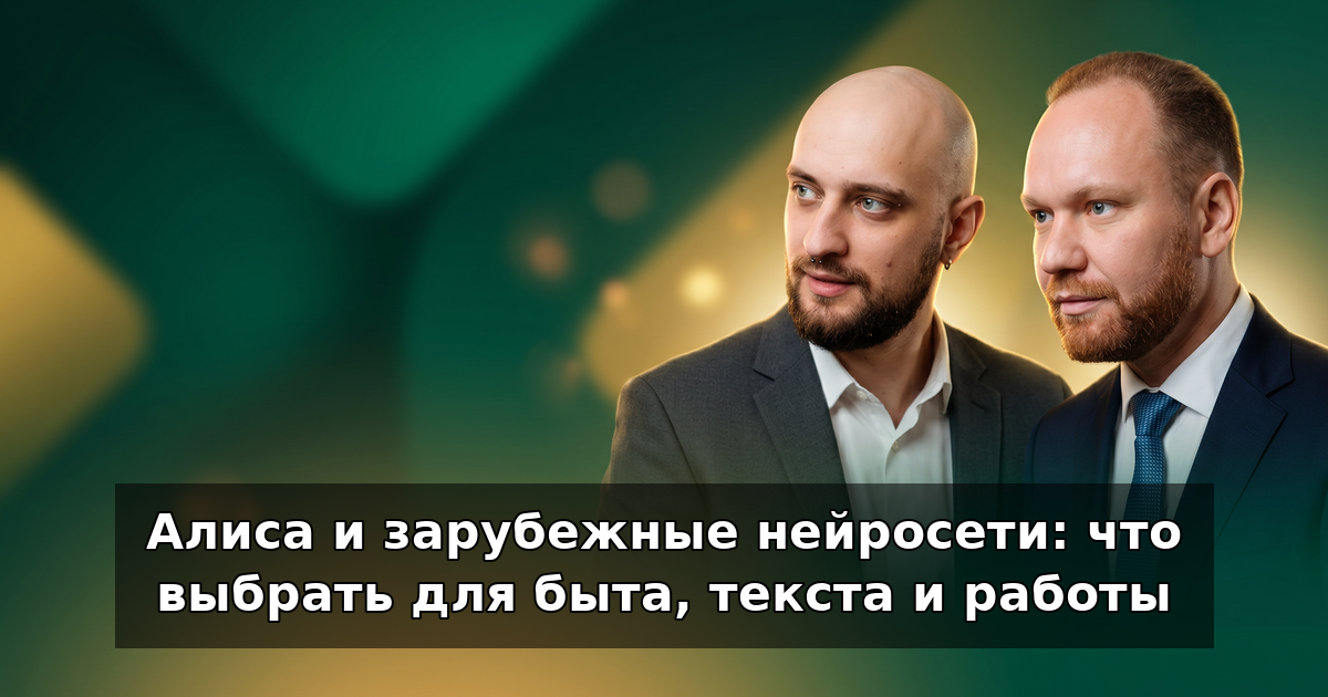 Алиса или зарубежные нейросети: что выбрать