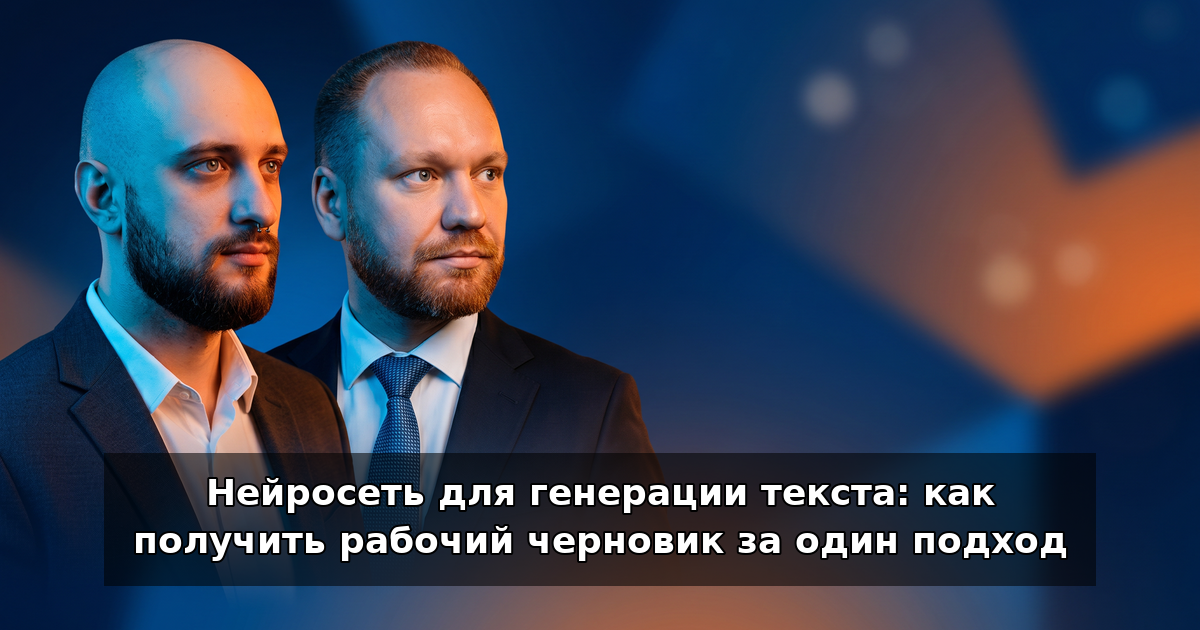 Нейросеть для генерации текста: черновик статьи в 2026